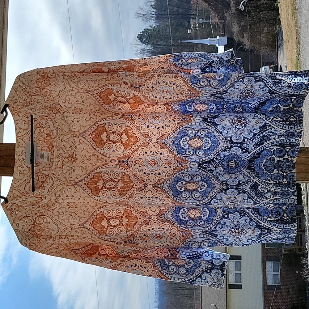 Alfred Dunner Blouse Top Shirt Classics Denim Size Large L  NWT